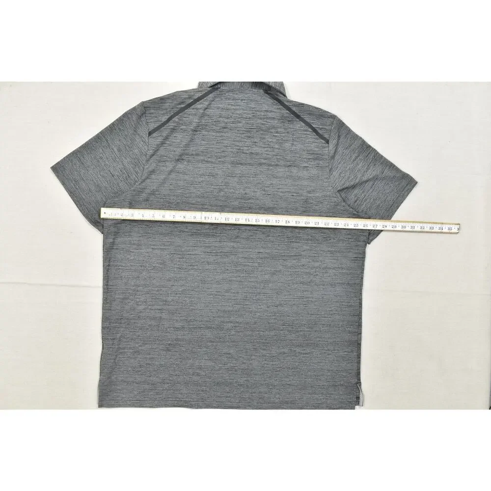 Adidas Golf Polo Shirt Gray Heather Short Sleeve Mens 2XL XXL Stretch Performanc